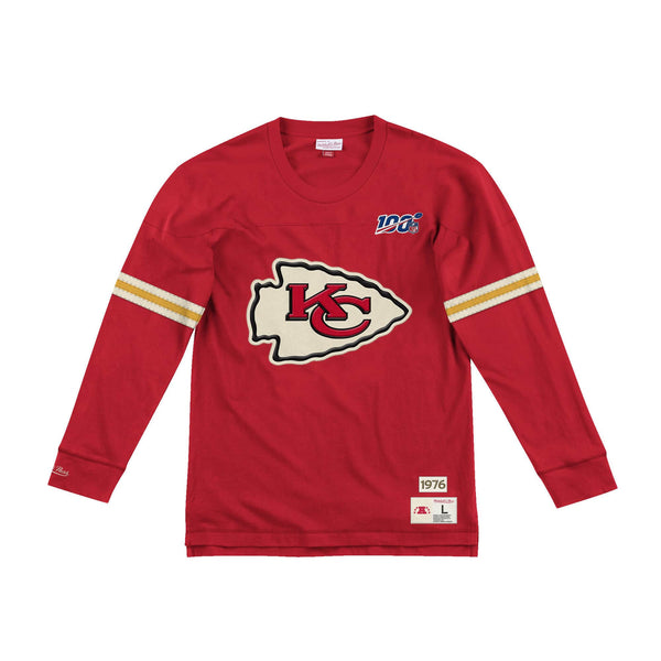 [LNSLDF18030-KCCSCAR] Mens Mitchell & Ness NFL Team Inspired Longsleeve Chiefs