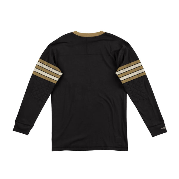 [LNSLDF18030-NOSBLCK] Mens Mitchell & Ness NFL Team Inspired Longsleeve New Orleans Saints