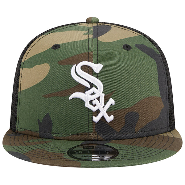 [60316817] Mens New Era MLB CHICAGO WHITE SOX 950 SNAPBACK 'WOODLAND TRUCKER'