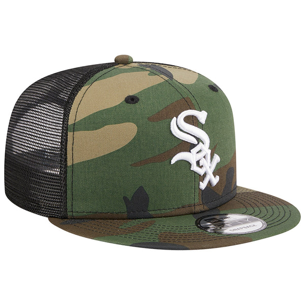 [60316817] Mens New Era MLB CHICAGO WHITE SOX 950 SNAPBACK 'WOODLAND TRUCKER'