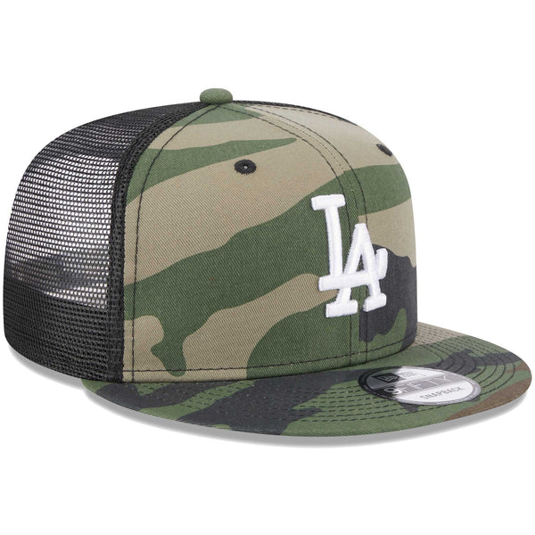 [60316830] Mens New Era MLB LA DODGERS 950 SNAPBACK TRUCKER-CAMO WOODLAND/BLACK