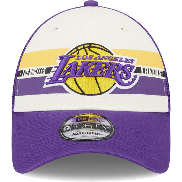 [60305289] Mens New Era NBA 940 STRIPES E1 TRUCKER SNAPBACK - LA LAKERS