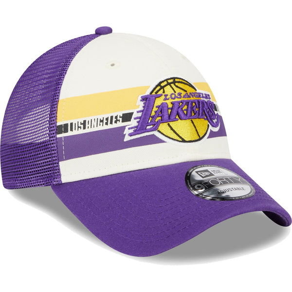 [60305289] Mens New Era NBA 940 STRIPES E1 TRUCKER SNAPBACK - LA LAKERS