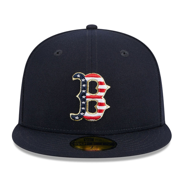 [60360509] MENS NEW ERA MLB BOSTON RED SOX 5950 JULY 4TH FITTED - NAVY