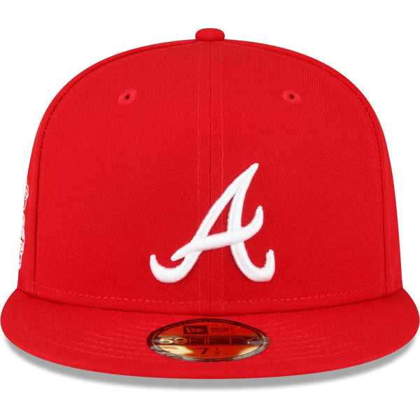 [60291316] Mens New Era MLB ATLANTA BRAVES 5950 FITTED 'SIDE PATCH ASG' - RED