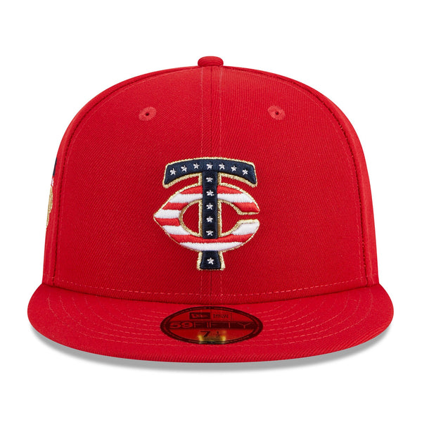 [60360520] MENS NEW ERA MLB MINNESOTA TWINS 5950 JULY 4TH FITTED - RED