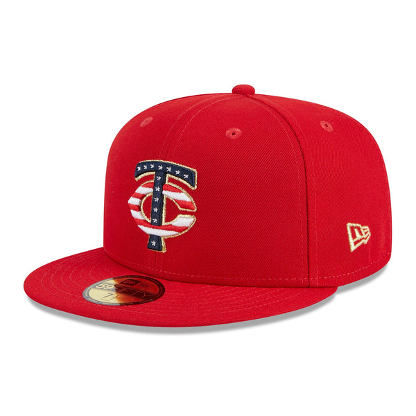 [60360520] MENS NEW ERA MLB MINNESOTA TWINS 5950 JULY 4TH FITTED - RED