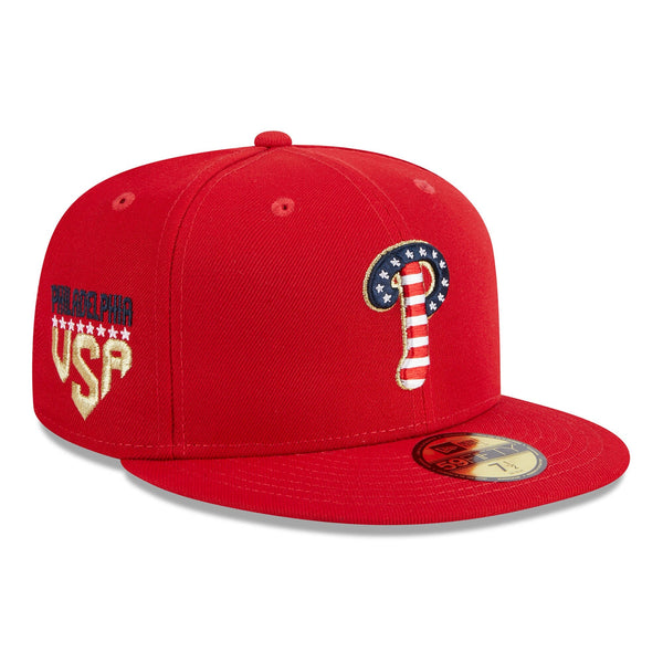 [60360518] MENS NEW ERA MLB PHILADELPHIA PHILLIES 5950 JULY 4TH FITTED - RED
