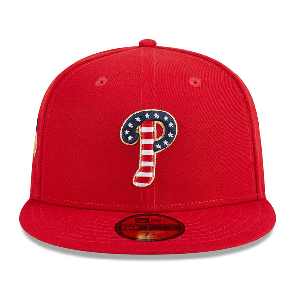 [60360518] MENS NEW ERA MLB PHILADELPHIA PHILLIES 5950 JULY 4TH FITTED - RED