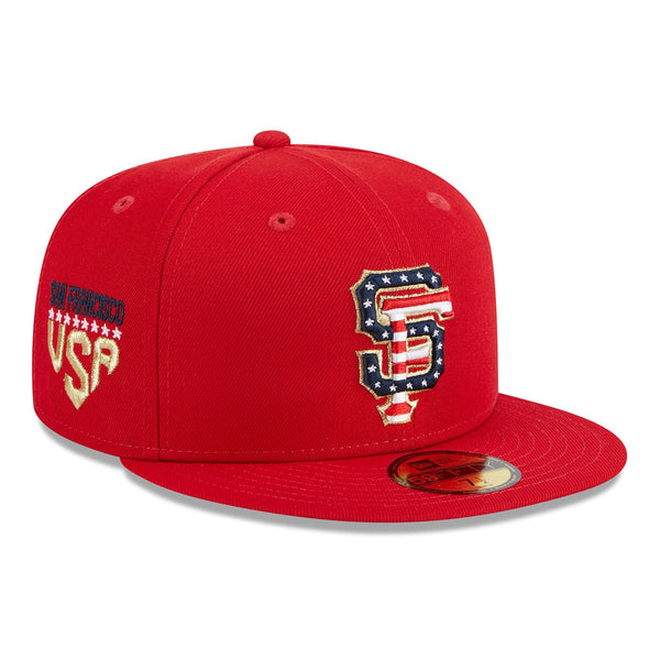 [60360523] MENS NEW ERA MLB SF GIANTS 5950 JULY 4TH FITTED - RED