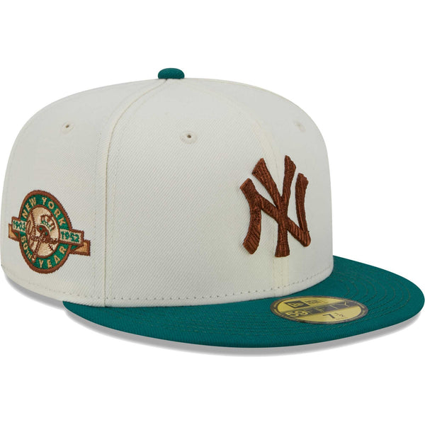 [60417676] Mens New Era MLB NY YANKEES 5950 COOP FITTED - CREAM/DARK GREEN