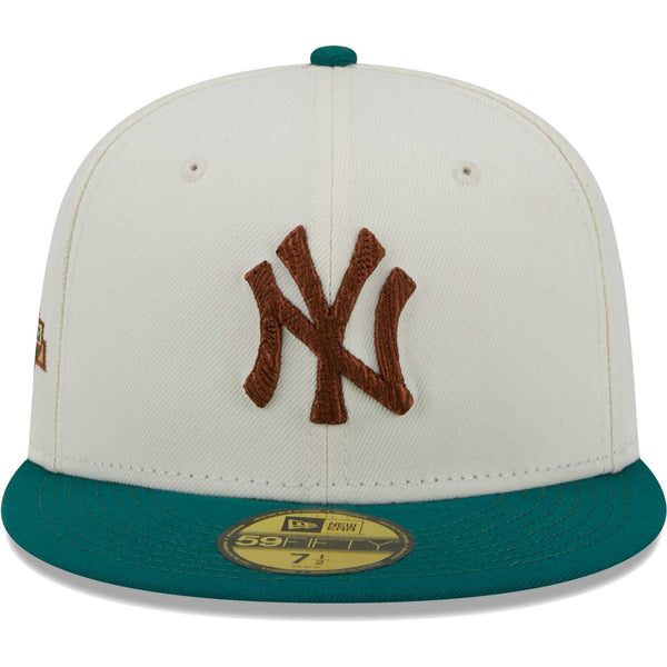 [60417676] Mens New Era MLB NY YANKEES 5950 COOP FITTED - CREAM/DARK GREEN