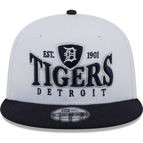 [60310257] MENS NEW ERA MLB DETROIT TIGERS 950 CREST STACK SNAPBACK - WHITE/NAVY