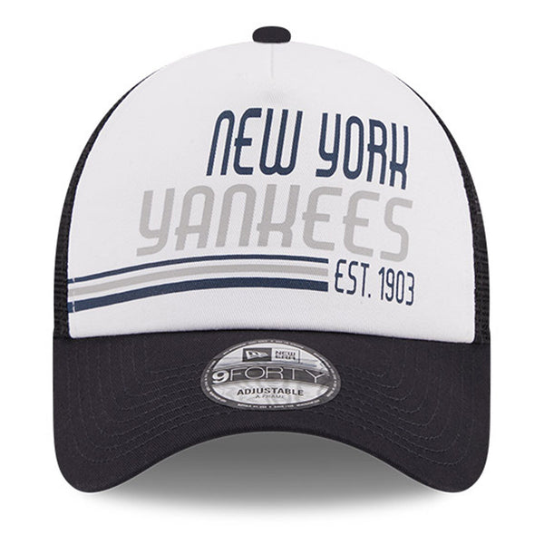 [60371934] Mens New Era MLB 940 STACKED A-FRAME TRUCKER ADJUSTABLE - NY YANKEES