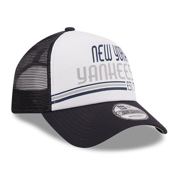 [60371934] Mens New Era MLB 940 STACKED A-FRAME TRUCKER ADJUSTABLE - NY YANKEES