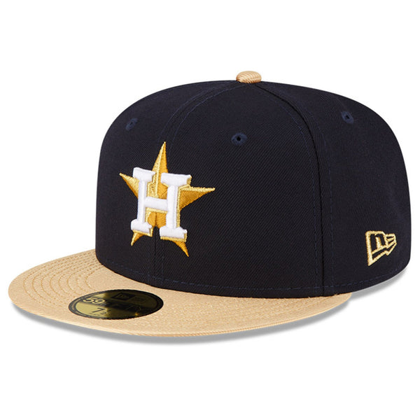 [60413994] MENS NEW ERA MLB HOUSTON ASTROS 5950 GOLD 2023 FITTED - NAVY/GOLD