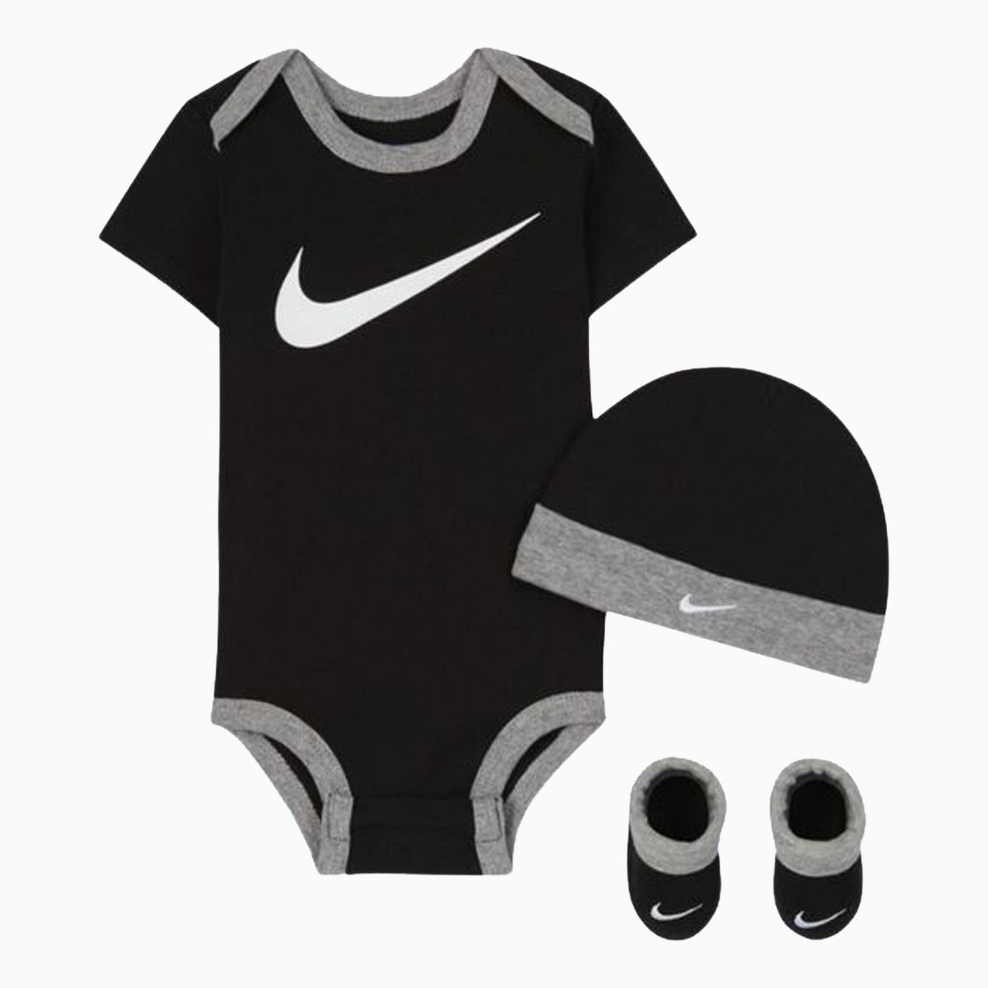 [LN0072-023] Baby Nike Bodysuit, Hat and Booties 3-PC Box Set