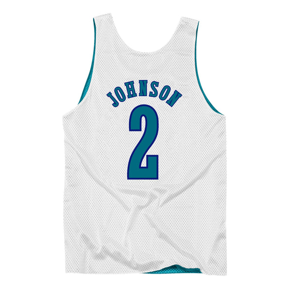 Mens Mitchell & Ness NBA Reversible Mesh Tank Charlotte Hornets 92 Larry Johnson