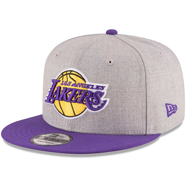 [70353715] Mens New Era NBA 950 2-Tone Heather Gray Snapback Cap Los Angeles Lakers