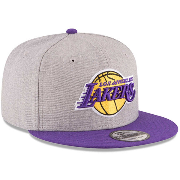 [70353715] Mens New Era NBA 950 2-Tone Heather Gray Snapback Cap Los Angeles Lakers