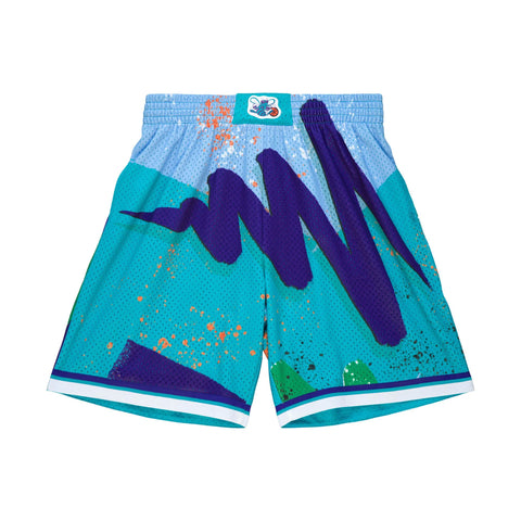 Mens Mitchell & Ness NBA HYPER HOOPS SWINGMAN SHORTS - CHARLOTTE HORNETS 1992