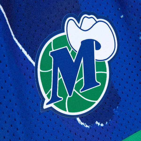 Mens Mitchell & Ness NBA HYPER HOOPS SWINGMAN SHORTS- DALLAS MAVERICKS 1998