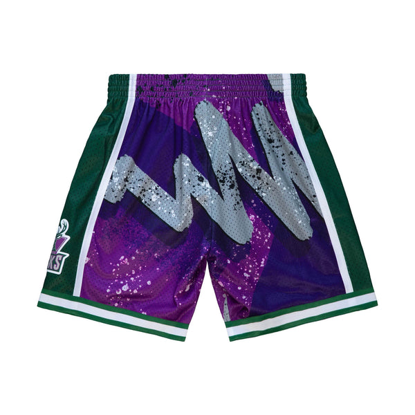 Mens Mitchell & Ness NBA HYPER HOOPS SWINGMAN SHORTS - MILWAUKEE BUCKS 2000