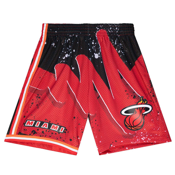 Mens Mitchell & Ness NBA HYPER HOOPS SWINGMAN SHORTS - MIAMI HEAT 1996