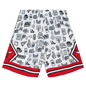 MITCHELL & NESS NBA DOODLE SWINGMAN SHORTS CHICAGO BULLS 1997