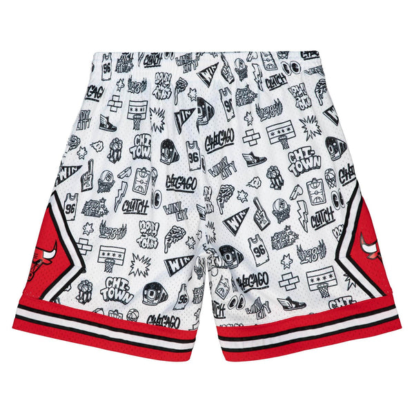 MITCHELL & NESS NBA DOODLE SWINGMAN SHORTS CHICAGO BULLS 1997