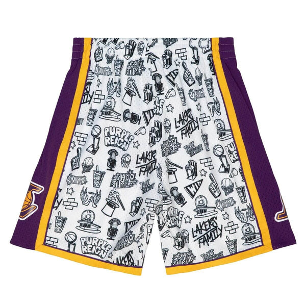 MITCHELL & NESS NBA DOODLE SWINGMAN SHORTS LA LAKERS 2009