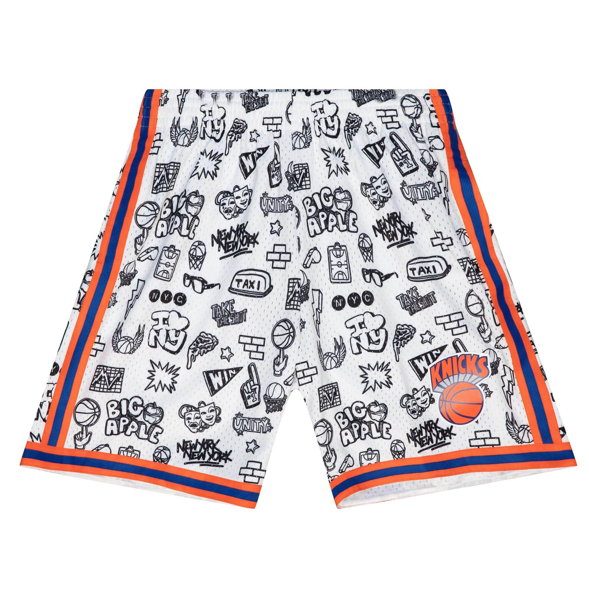 MITCHELL & NESS NBA DOODLE SWINGMAN SHORTS NY KNICKS 1991