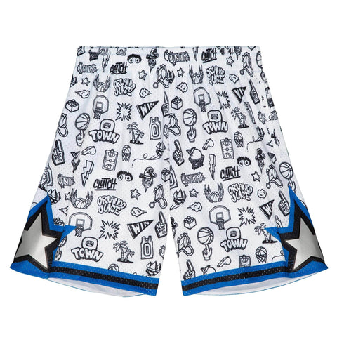 MITCHELL & NESS NBA DOODLE SWINGMAN SHORTS ORLANDO MAGIC 1994