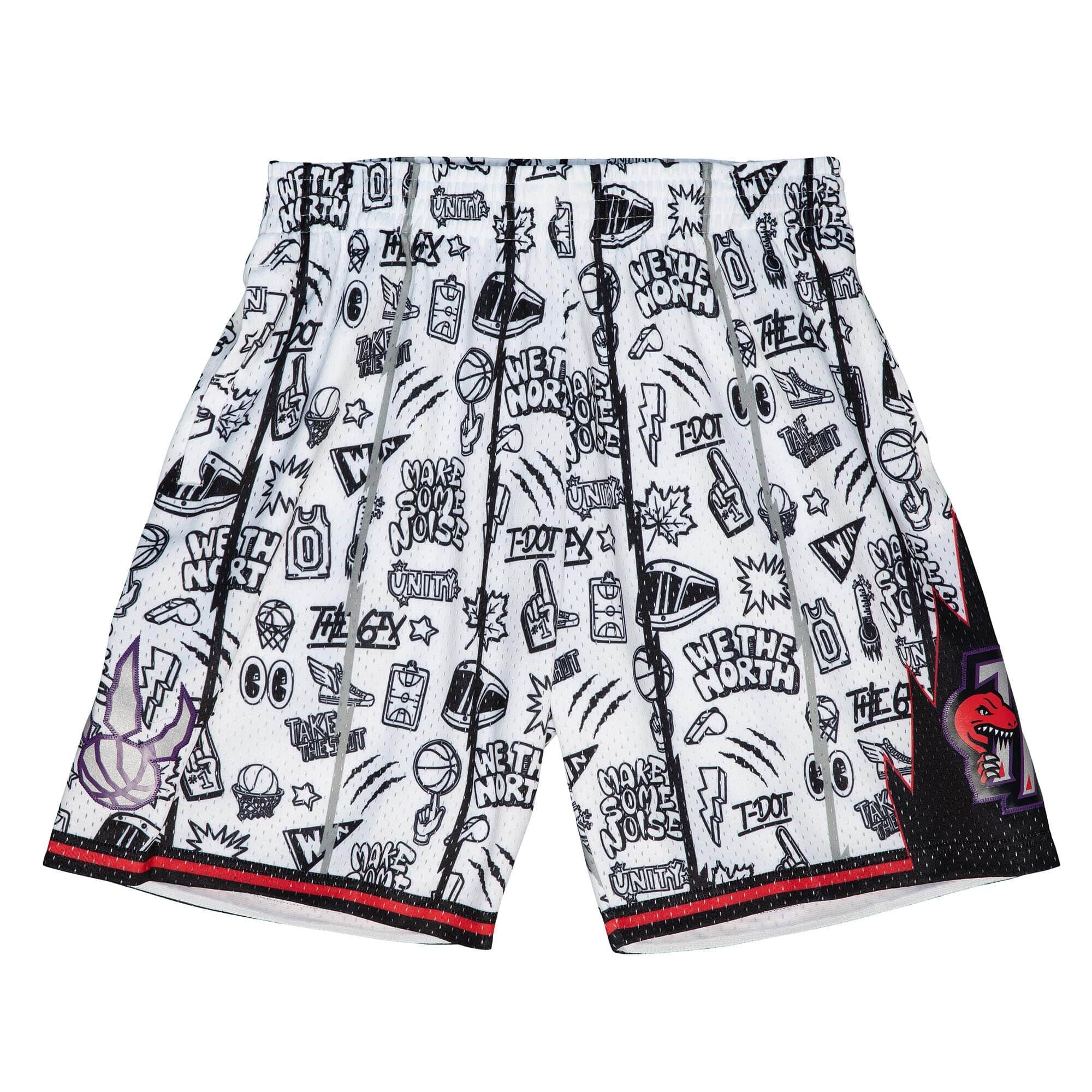 MITCHELL & NESS NBA DOODLE SWINGMAN SHORTS TORONTO RAPTORS 1998