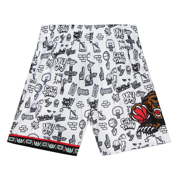 MITCHELL & NESS NBA DOODLE SWINGMAN SHORTS VANCOUVER GRIZZLIES 1998