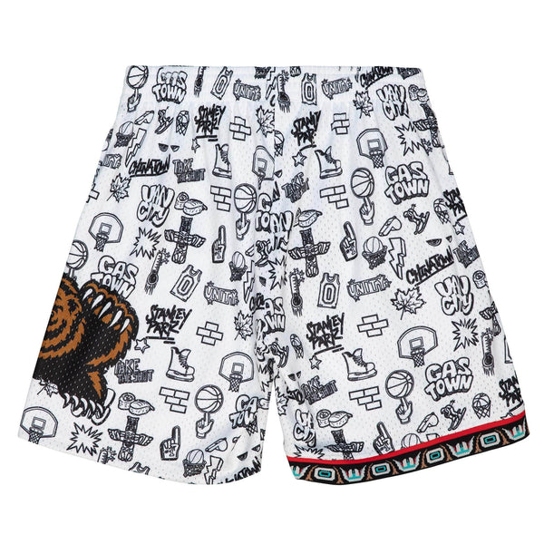 MITCHELL & NESS NBA DOODLE SWINGMAN SHORTS VANCOUVER GRIZZLIES 1998