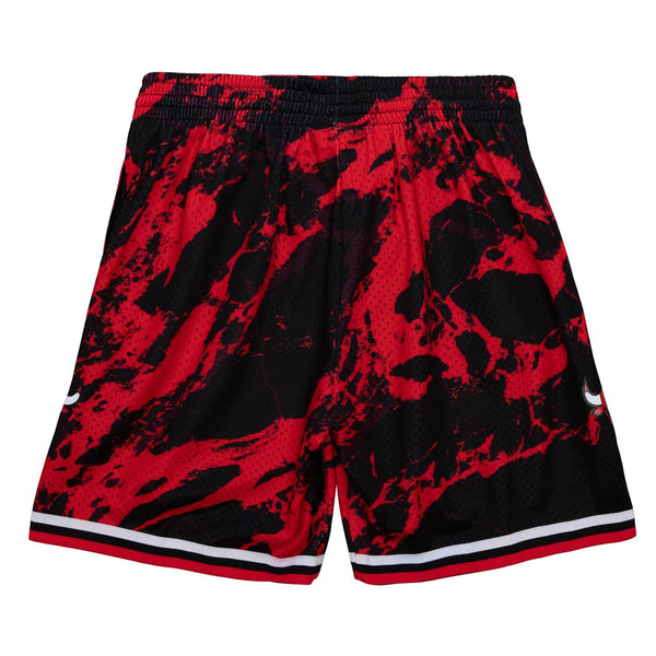 MITCHELL & NESS NBA TEAM MARBLE SWINGMAN SHORTS CHICAGO BULLS 1997