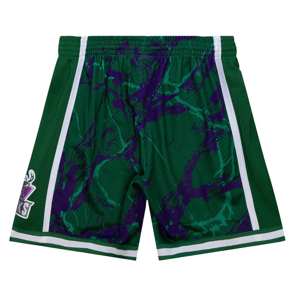 MITCHELL & NESS NBA TEAM MARBLE SWINGMAN SHORTS MILWAUKEE BUCKS 2000