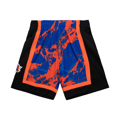 MITCHELL & NESS NBA TEAM MARBLE SWINGMAN SHORTS NY KNICKS 1996