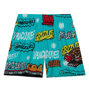 MITCHELL & NESS NBA SLAP STICKER SWINGMAN SHORT VANCOUVER GRIZZLIES 1998