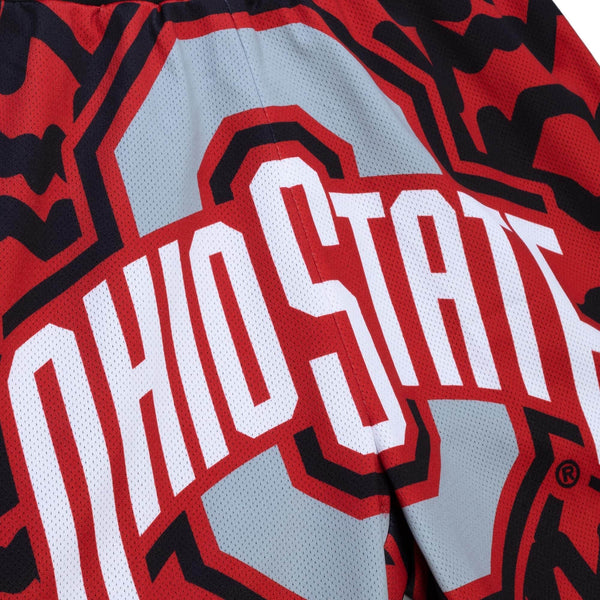 MITCHELL & NESS NCAA JUMBOTRON 2.0 SUBLIMATED SHORTS OHIO STATE BUCKEYES