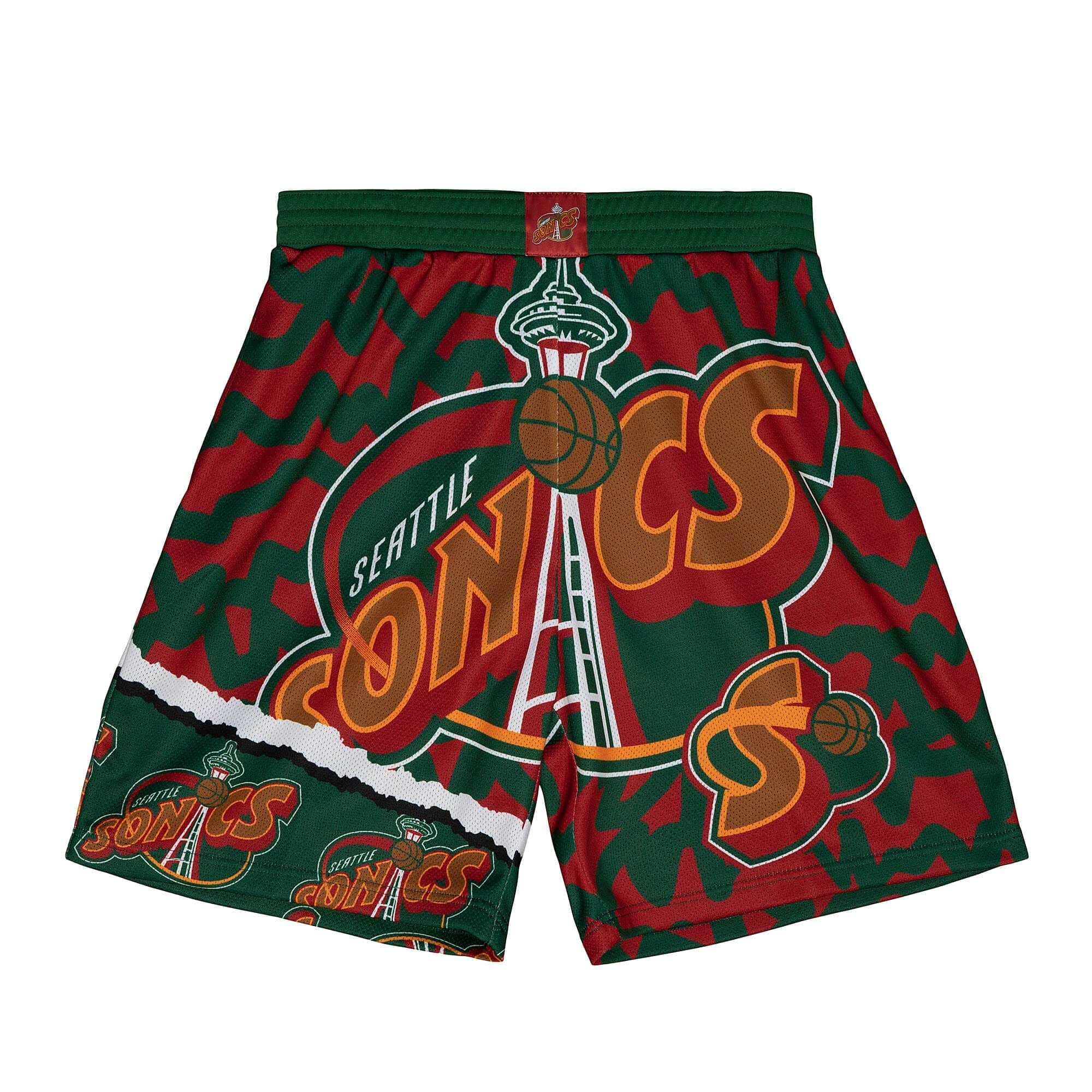 MITCHELL & NESS NBA JUMBOTRON 2.0 SUBLIMATED SHORTS SEATTLE SUPERSONICS