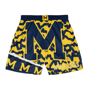 MITCHELL & NESS NCAA JUMBOTRON 2.0 SUBLIMATED SHORTS MICHIGAN WOLVERINES