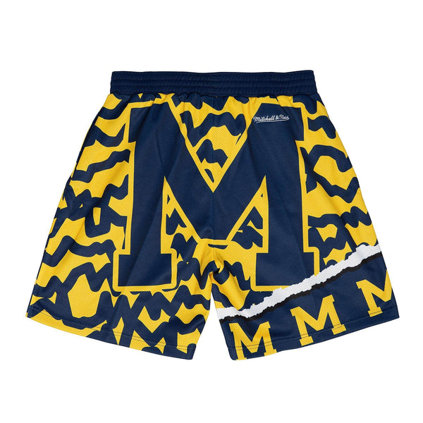 MITCHELL & NESS NCAA JUMBOTRON 2.0 SUBLIMATED SHORTS MICHIGAN WOLVERINES