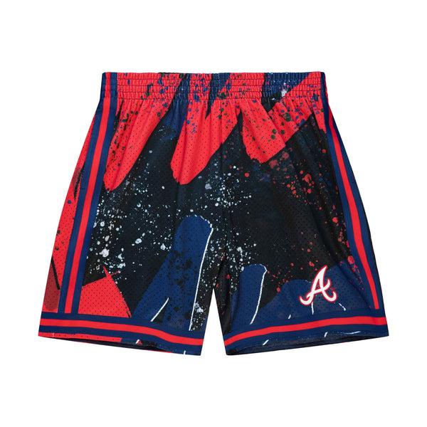 Mens Mitchell & Ness MLB HYPER HOOPS FASHION SHORTS - ATLANTA BRAVES