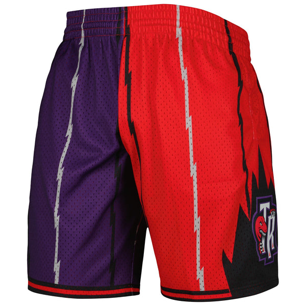 MITCHELL & NESS NBA SPLIT SWINGMAN SHORTS TORONTO RAPTORS 1998