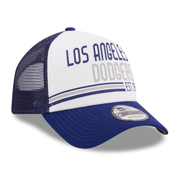 [60371909] Mens New Era MLB 940 STACKED A-FRAME TRUCKER ADJUSTABLE - LA DODGERS