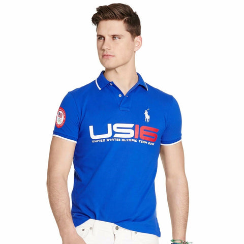 [889697924550] Mens Polo Ralph Lauren Mens Team USA 2016 Olympics Basic Mesh Polo