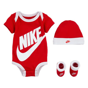 [LN0073-U10] Baby Nike Bodysuit, Hat and Booties 3-PC Box Set