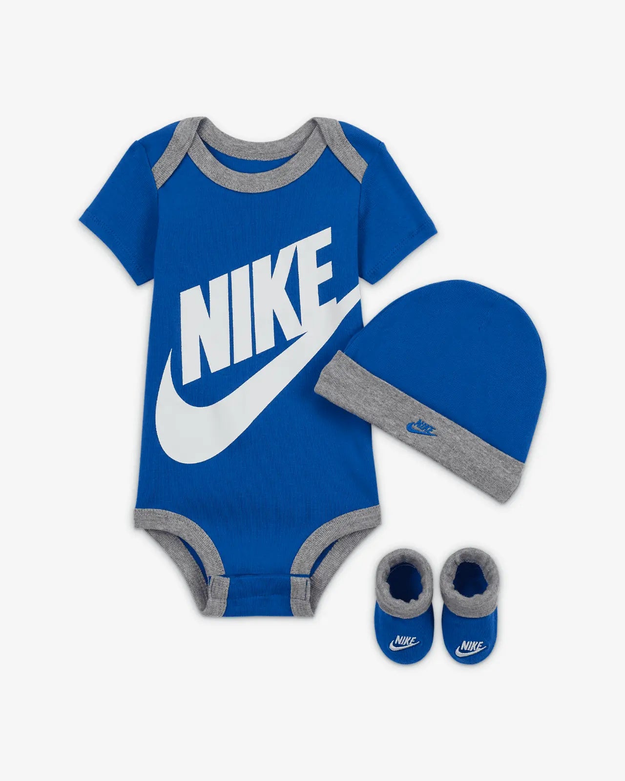 [LN0073-U89] Baby Nike Bodysuit, Hat and Booties 3-PC Box Set